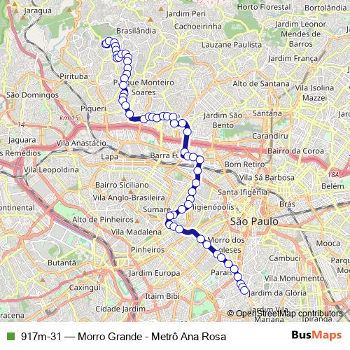 917m-31 bus Line Map