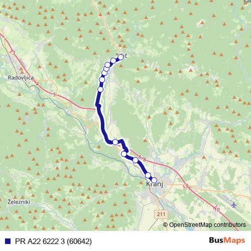 PR A22 6222 3 (60642) bus Line Map