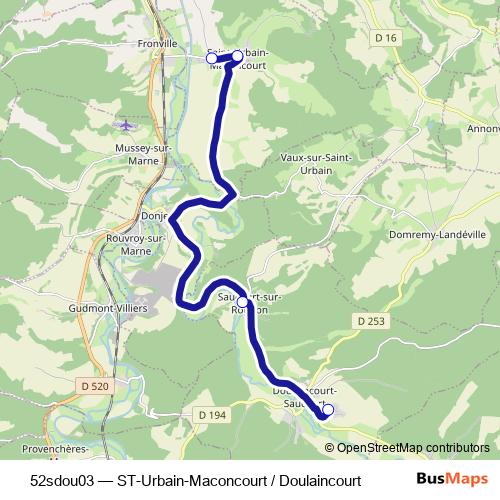 52sdou03 bus Line Map