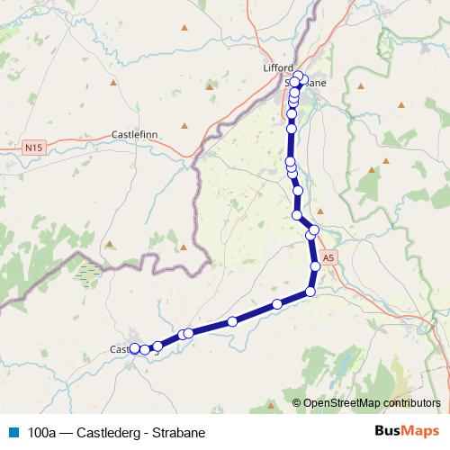 100a bus Line Map