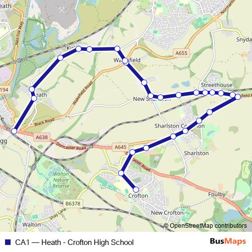 CA1 bus Line Map