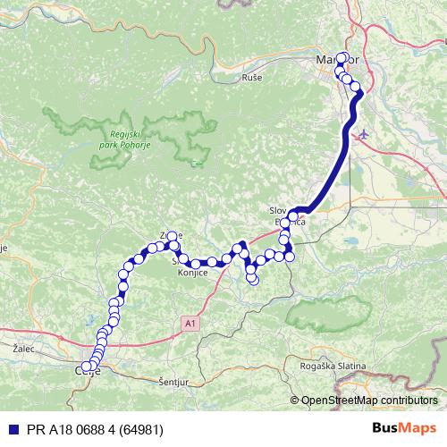 PR A18 0688 4 (64981) bus Line Map