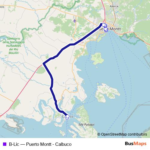 B-Lic bus Line Map