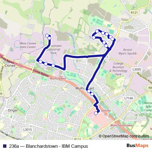236a bus Line Map