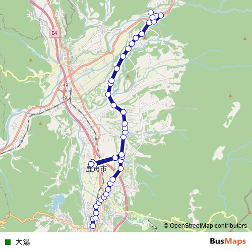 大湯 bus Line Map