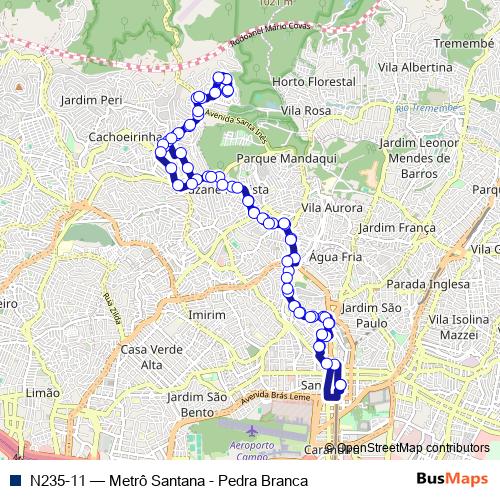 N235-11 bus Line Map