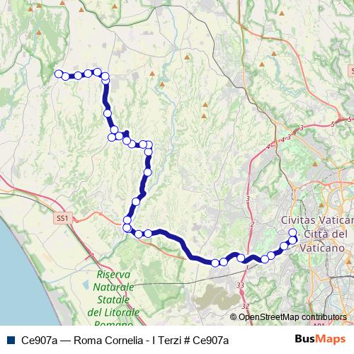 Ce907a bus Line Map