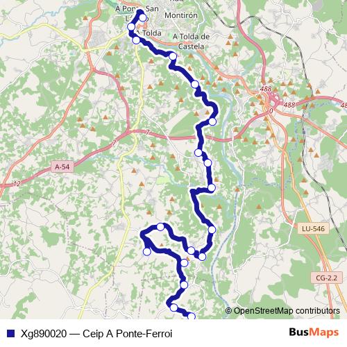 Xg890020 bus Line Map