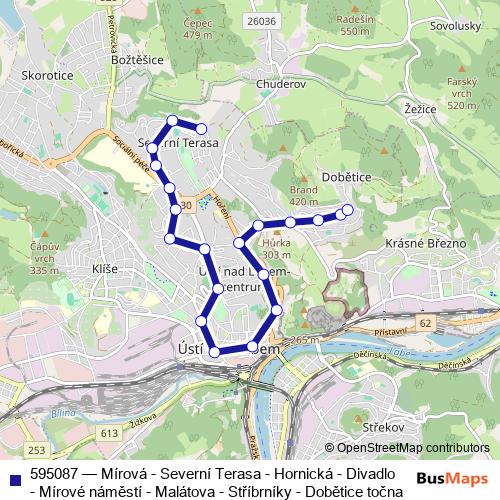595087 trolleybus Line Map