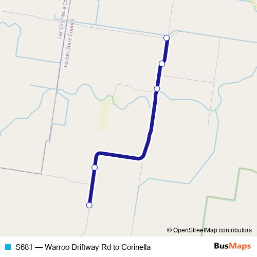 S681 bus Line Map