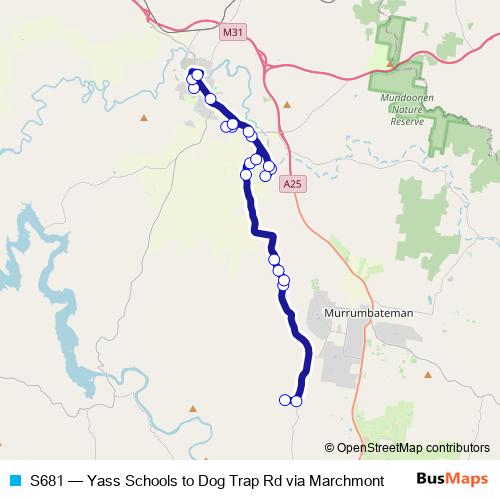 S681 bus Line Map
