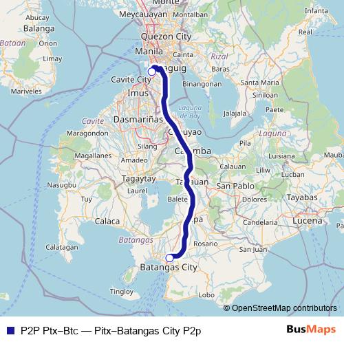 P2P Ptx–Btc bus Line Map