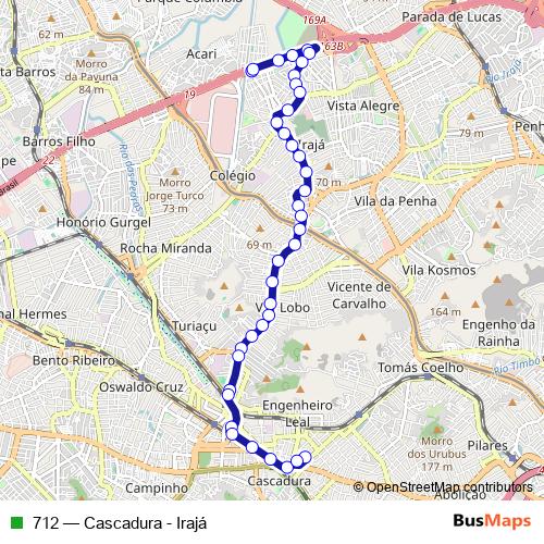 712 bus Line Map