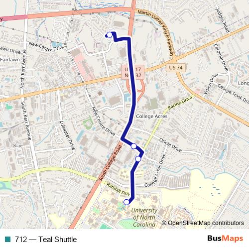 712 bus Line Map