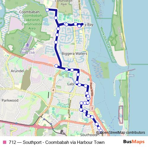 712 bus Line Map