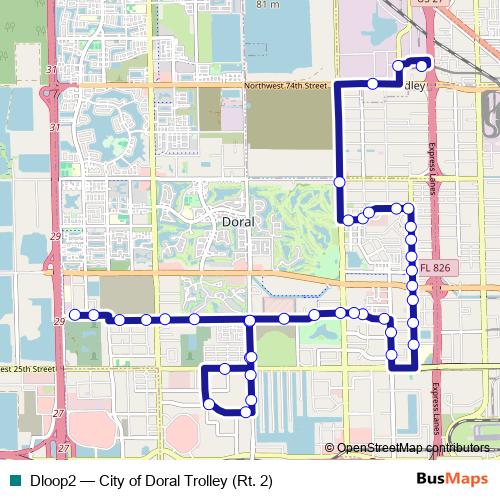 Dloop2 bus Line Map