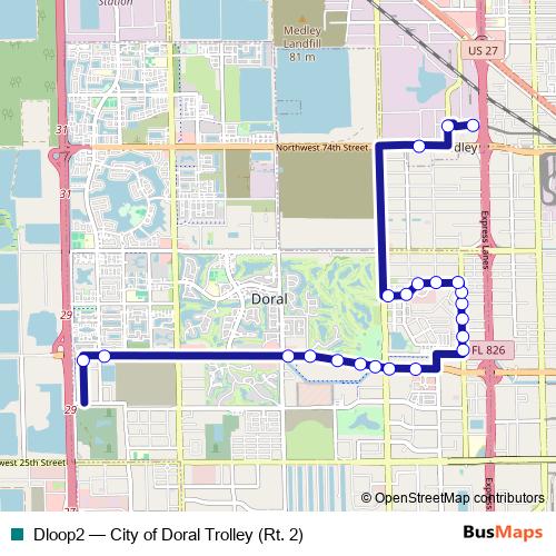 Dloop2 bus Line Map