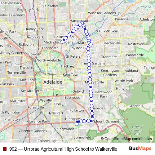 992 bus Line Map