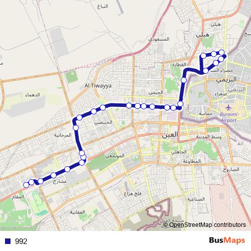 992 bus Line Map