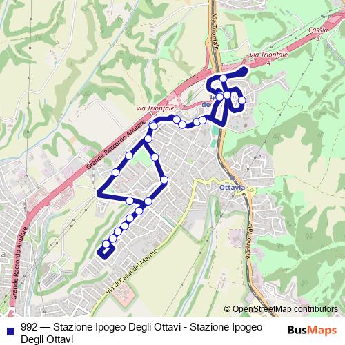 992 bus Line Map