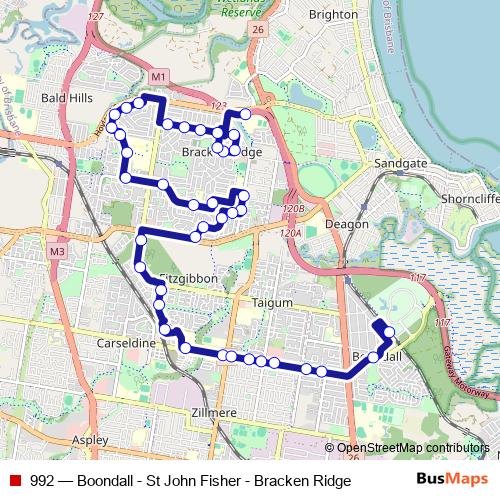 992 bus Line Map
