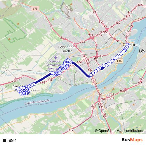 992 bus Line Map
