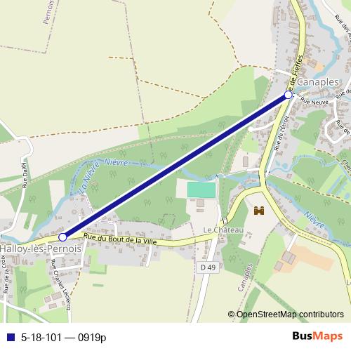 5-18-101 bus Line Map