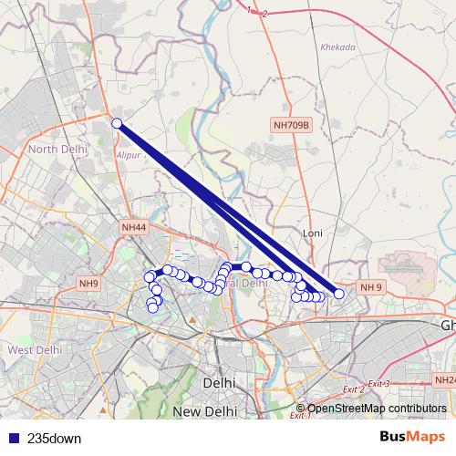 235down bus Line Map