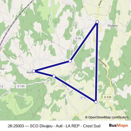 26-25003 bus Line Map