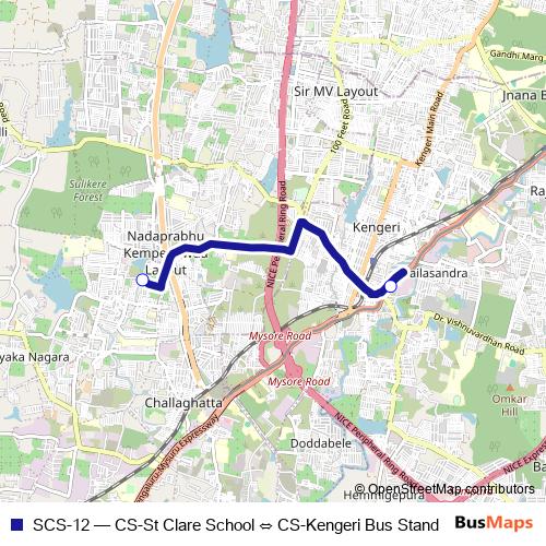 SCS-12 bus Line Map
