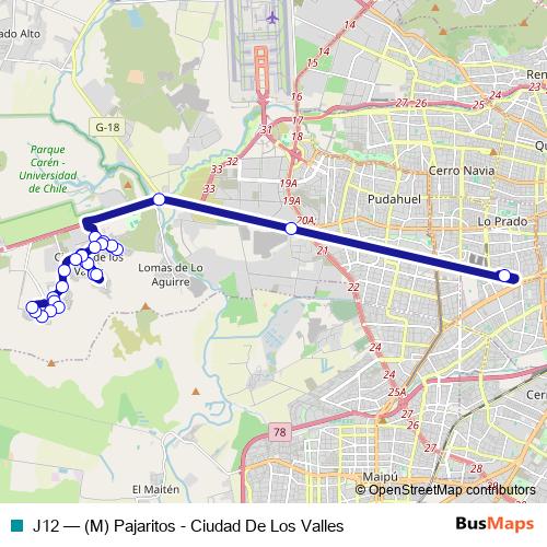 J12 bus Line Map