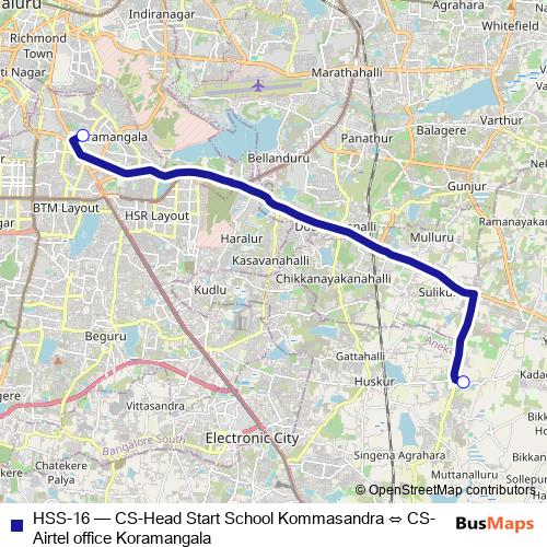 HSS-16 bus Line Map