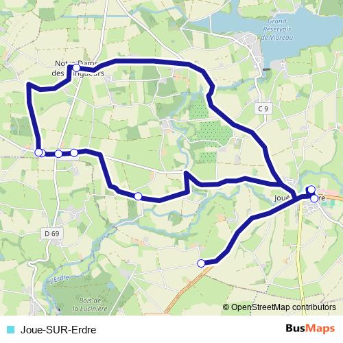 Joue-SUR-Erdre bus Line Map