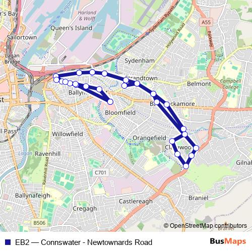 EB2 bus Line Map