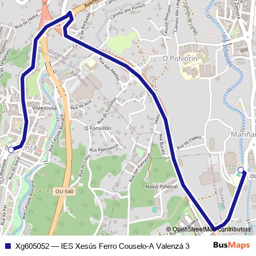 Xg605052 bus Line Map