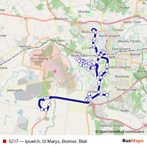 5217 bus Line Map