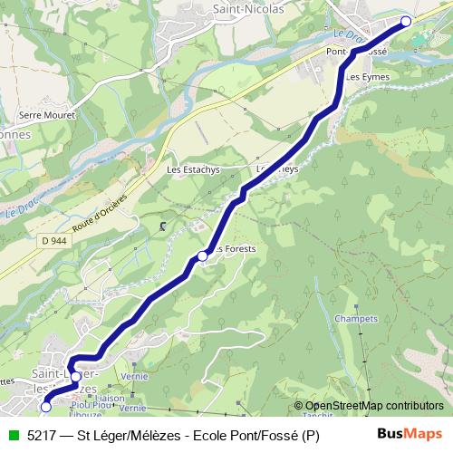 5217 bus Line Map
