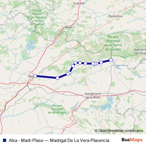 Alsa - Madr-Plase bus Line Map