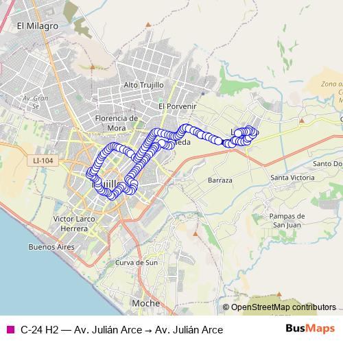 C-24 H2 bus Line Map