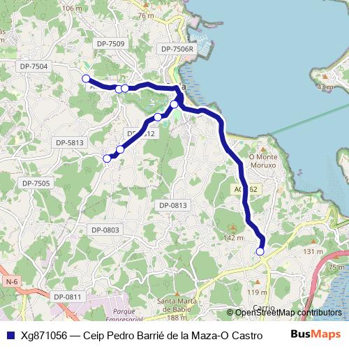 Xg871056 bus Line Map