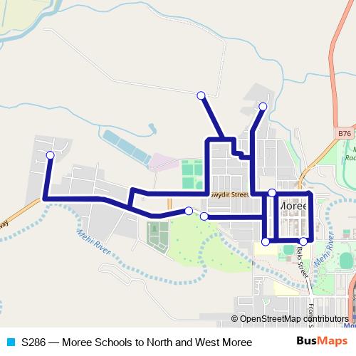 S286 bus Line Map