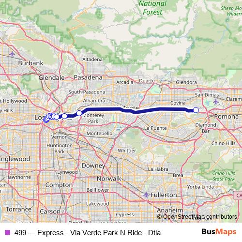 499 bus Line Map