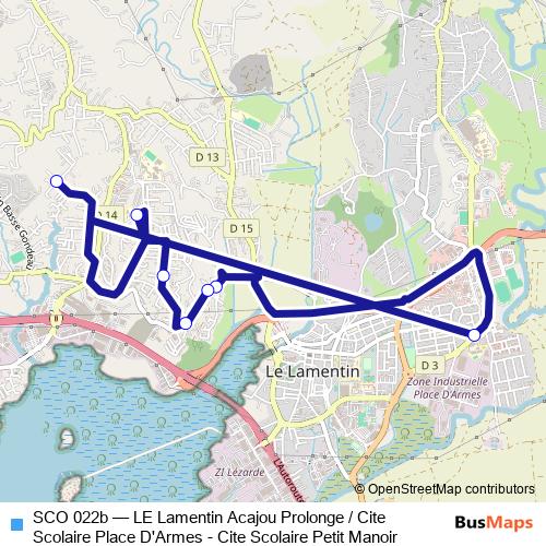 SCO 022b bus Line Map