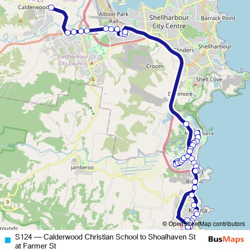 S124 bus Line Map