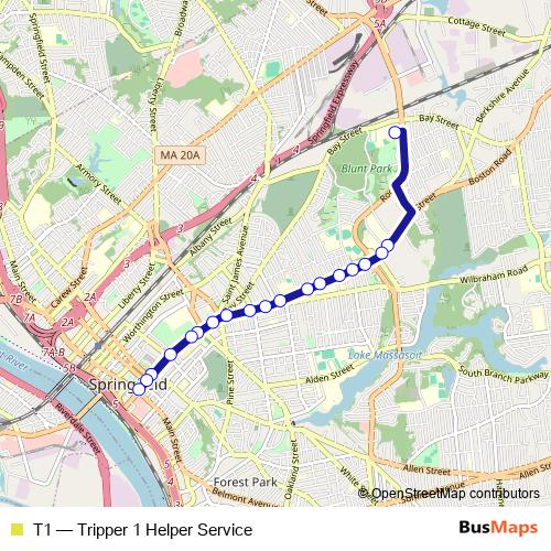 T1 bus Line Map