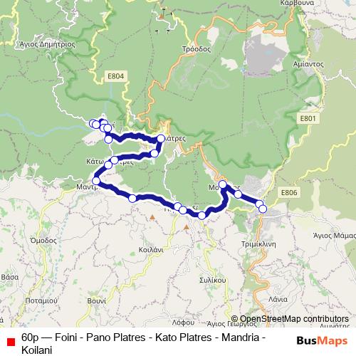 60p bus Line Map