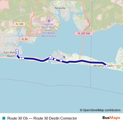 Route 30 Ob bus Line Map