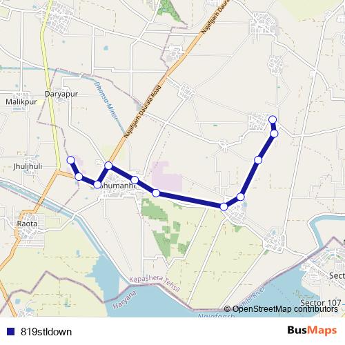 819stldown bus Line Map
