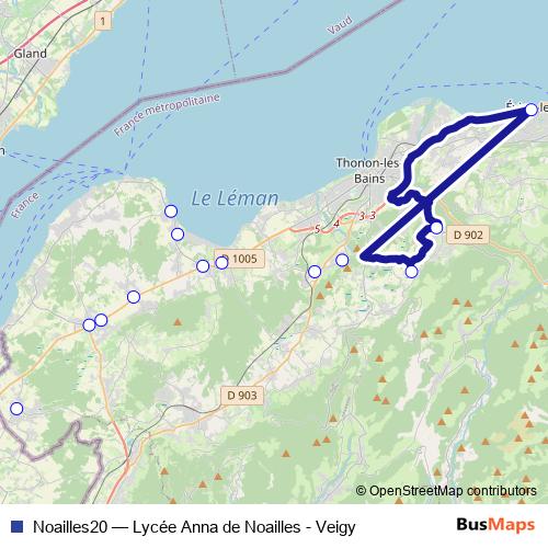 Noailles20 bus Line Map