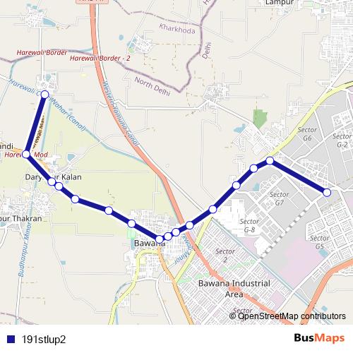 191stlup2 bus Line Map